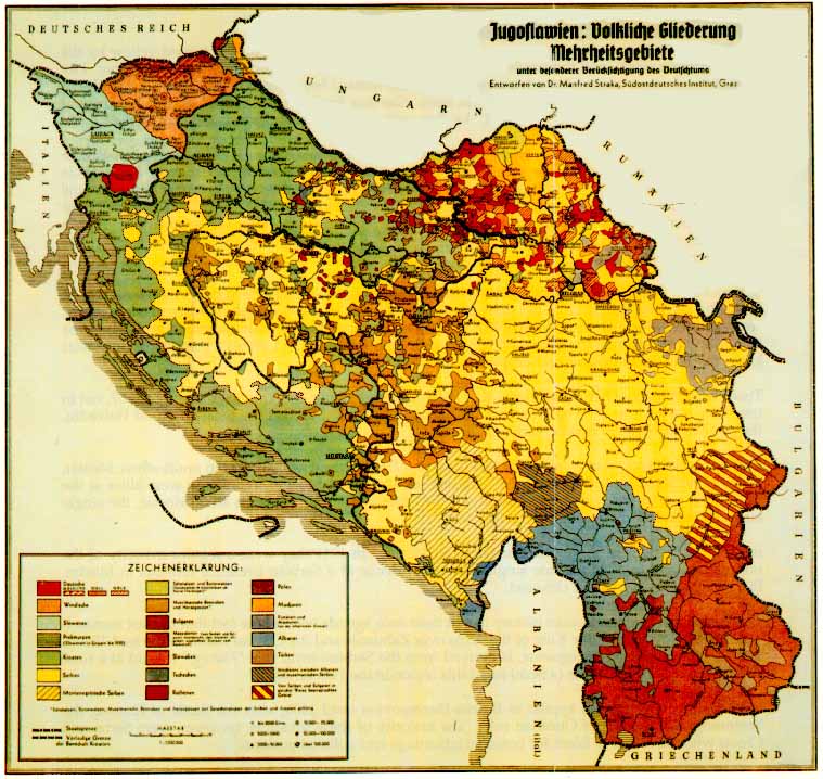 Wehrmacht map of Jugoslavia 1940
